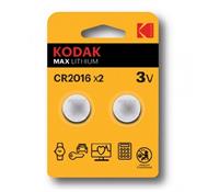 Batteria Kodak Bottone CR2016 Litio | Confezione Doppia