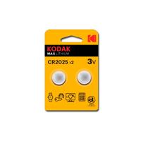 Batteria Kodak Bottone CR2025 Litio | Confezione Doppia