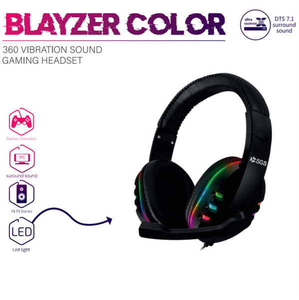 Cuffia filare da Gaming Blayzer Color LED