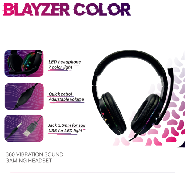 Cuffia filare da Gaming Blayzer Color LED