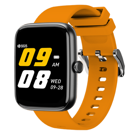 Smartwatch SGS Square TALK con Funzione Telefono - Black /Orange