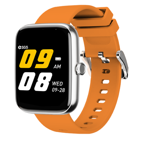 Smartwatch SGS Square TALK con Funzione Telefono - Silver Orange